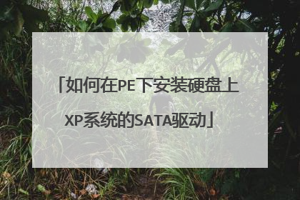 如何在PE下安装硬盘上XP系统的SATA驱动