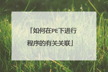 如何在PE下进行程序的有关关联