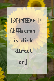 如何在PE中使用acronis disk director