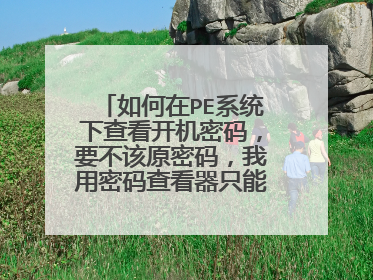 如何在PE系统下查看开机密码，要不该原密码，我用密码查看器只能在开机状态用