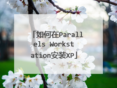 如何在Parallels Workstation安装XP