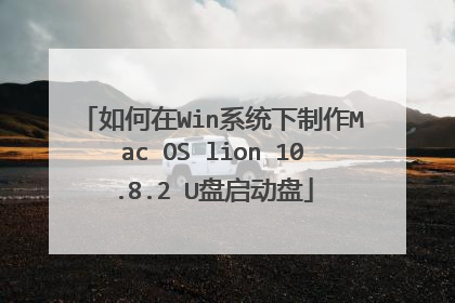 如何在Win系统下制作Mac OS lion 10.8.2 U盘启动盘