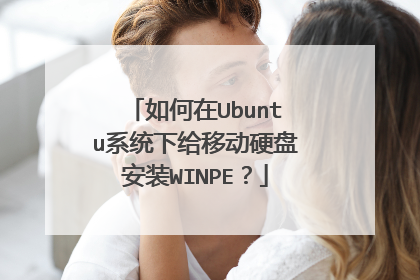 如何在Ubuntu系统下给移动硬盘安装WINPE?