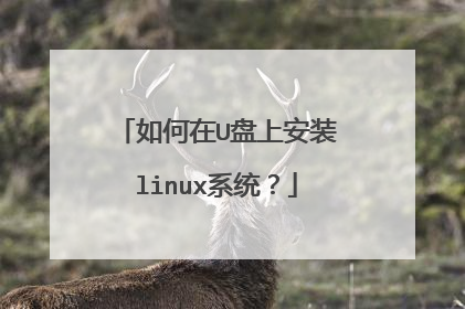 如何在U盘上安装linux系统?