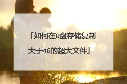 如何在U盘存储复制大于4G的超大文件
