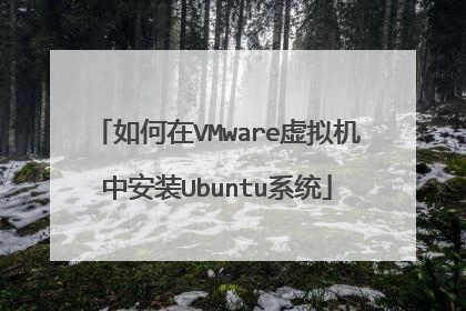 如何在VMware虚拟机中安装Ubuntu系统