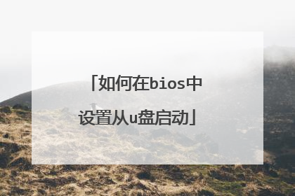 如何在bios中设置从u盘启动
