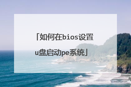 如何在bios设置u盘启动pe系统