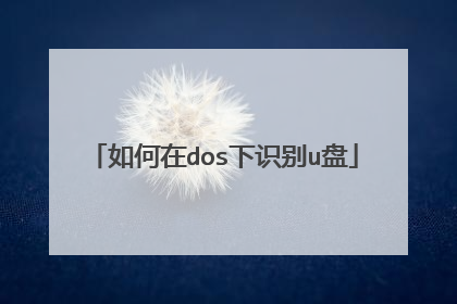 如何在dos下识别u盘