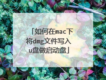 如何在mac下将dmg文件写入u盘做启动盘