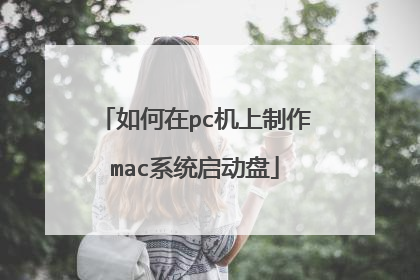 如何在pc机上制作mac系统启动盘