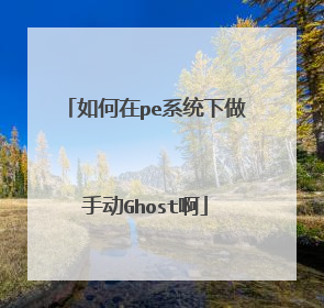 如何在pe系统下做手动Ghost啊