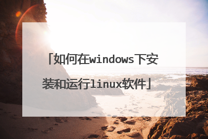 如何在windows下安装和运行linux软件