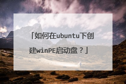 如何在ubuntu下创建winPE启动盘?