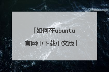 如何在ubuntu官网中下载中文版