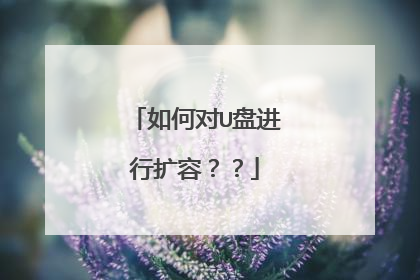 如何对U盘进行扩容??