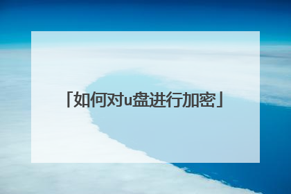 如何对u盘进行加密
