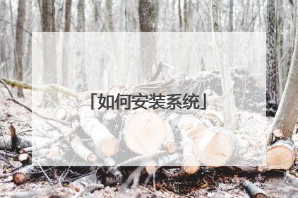 如何安装系统