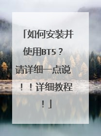 如何安装并使用BT5?请详细一点说!!详细教程!