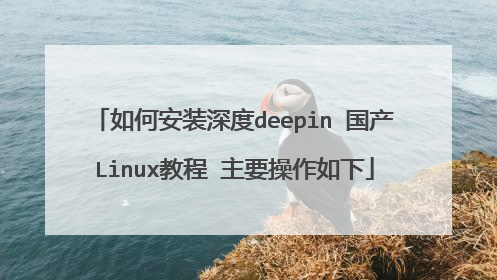 如何安装深度deepin 国产Linux教程 主要操作如下