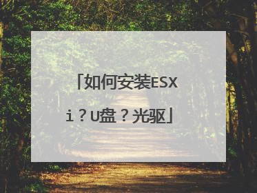 如何安装ESXi?U盘?光驱