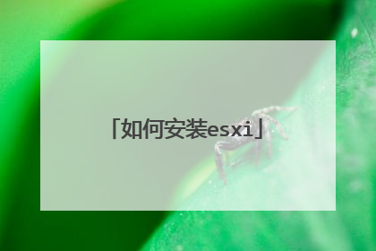 如何安装esxi