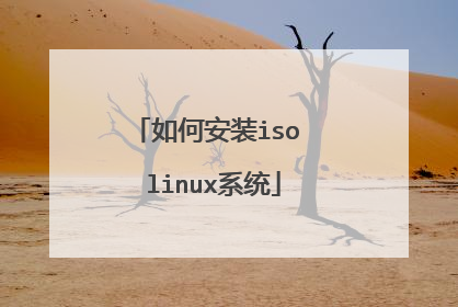 如何安装iso linux系统