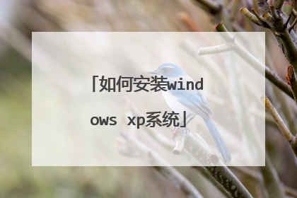 如何安装windows xp系统