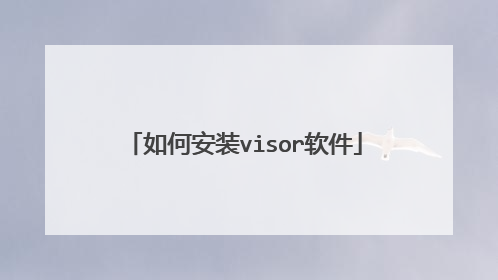 如何安装visor软件