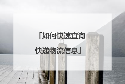 如何快速查询快递物流信息