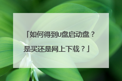 如何得到U盘启动盘？是买还是网上下载？