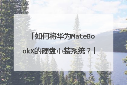 如何将华为MateBookX的硬盘重装系统?