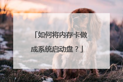 如何将内存卡做成系统启动盘？