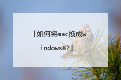 如何将mac换成windows8?
