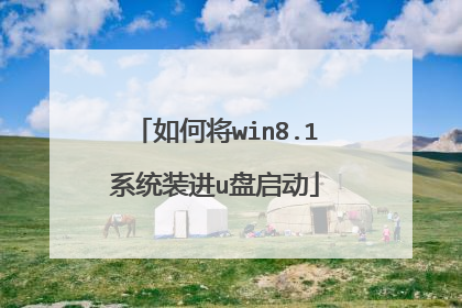 如何将win8.1系统装进u盘启动