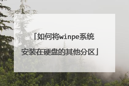 如何将winpe系统安装在硬盘的其他分区