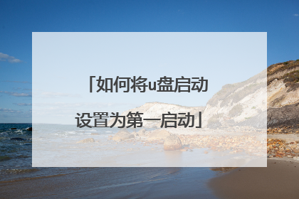 如何将u盘启动设置为第一启动