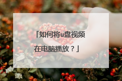 如何将u盘视频在电脑播放?