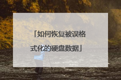 如何恢复被误格式化的硬盘数据
