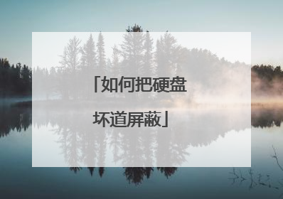 如何把硬盘坏道屏蔽