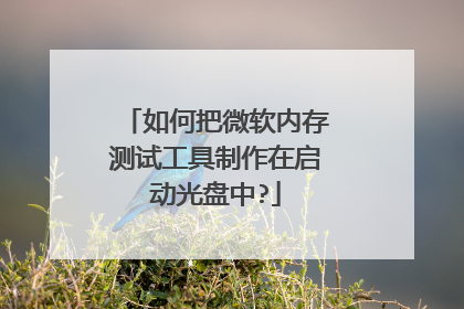 如何把微软内存测试工具制作在启动光盘中?