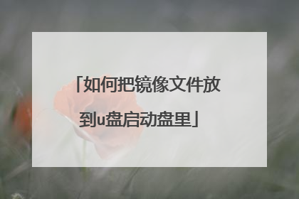 如何把镜像文件放到u盘启动盘里