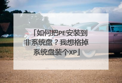 如何把PE安装到非系统盘?我想格掉系统盘装个XP