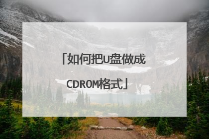 如何把U盘做成CDROM格式
