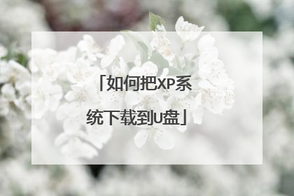 如何把XP系统下载到U盘