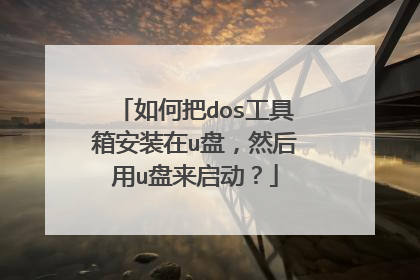 如何把dos工具箱安装在u盘,然后用u盘来启动?