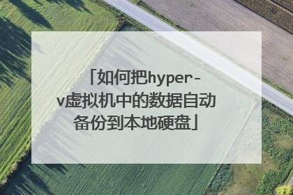 如何把hyper-v虚拟机中的数据自动备份到本地硬盘