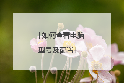 如何查看电脑型号及配置