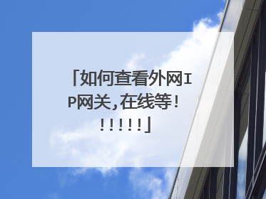 如何查看外网IP网关,在线等!!!!!!