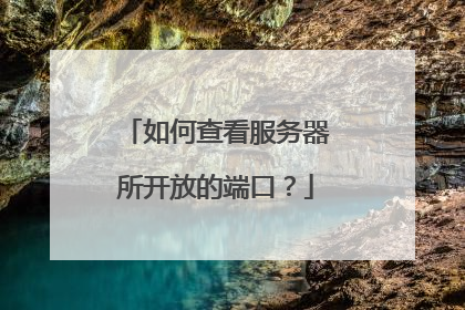 如何查看服务器所开放的端口？